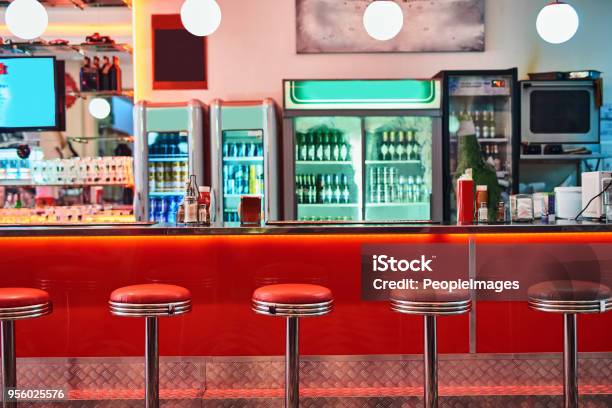 Theres Enough Place For Everyone Stock Photo - Download Image Now - Diner, Retro Style, Old-fashioned