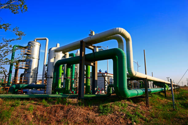 istock Oil pipes and valves 956031504