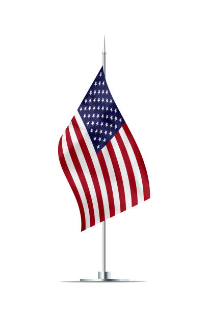 istock Small Flag of USA on a Metal Pole 956034862