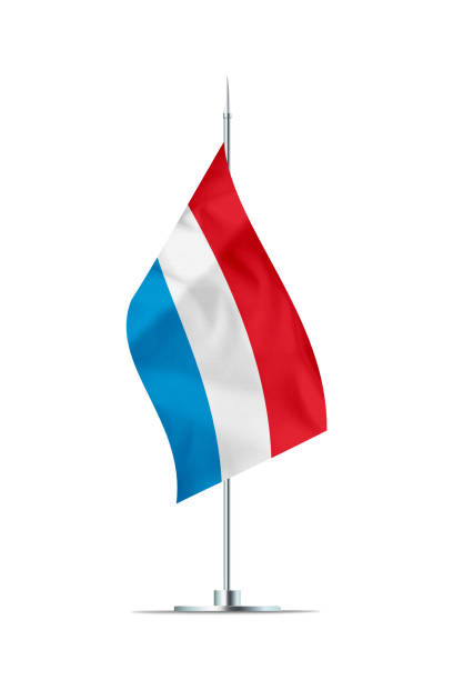 istock Small Flag of Luxembourg on a Metal Pole 956034876