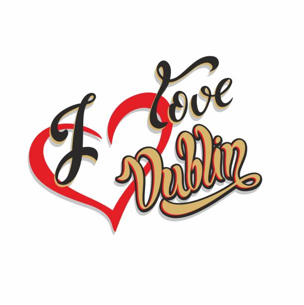 istock I love Dublin. Inspiring lettering.  Calligraphy. Hand writing. Heart. Advertising post.  Vector 956035494