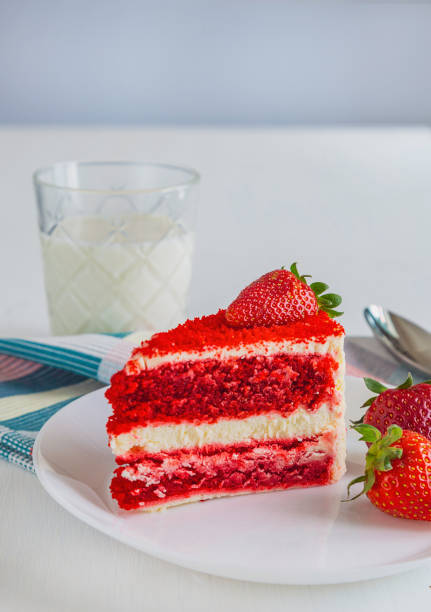 istock Red velvet and milk 956045684