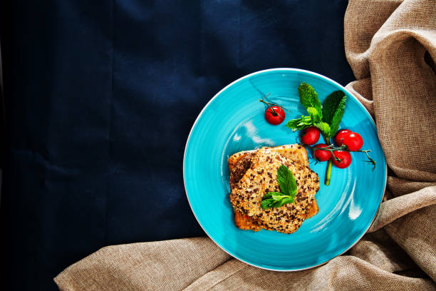 French burger with sauce mustards
