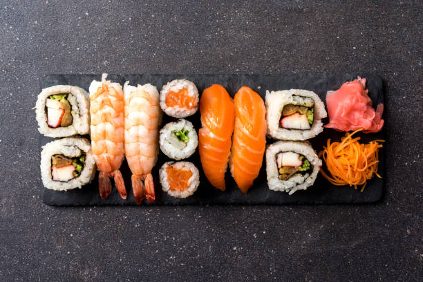 istock Set of Japanese sushi. 956061352