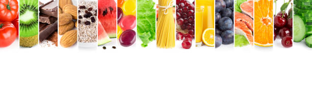 istock Collage of mixed fresh ripe food 956061750