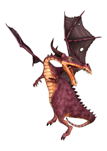 istock 3D illustration fairy tale dragon on white 956061944