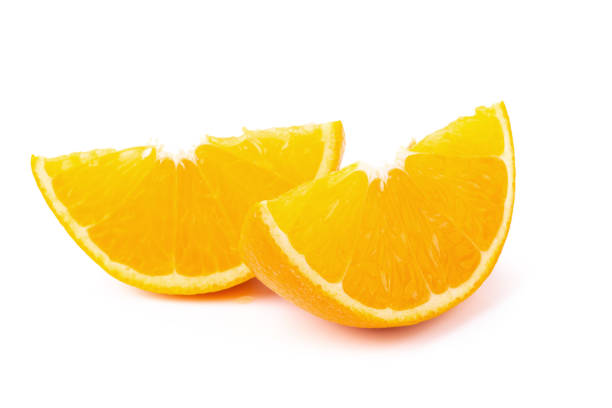 istock Orange and orange slices isolated on white background 956066832