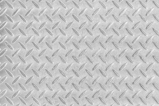 Grey diamond plate background and pattern