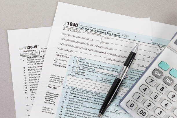 istock Close - up U.S. income tax form 956069928