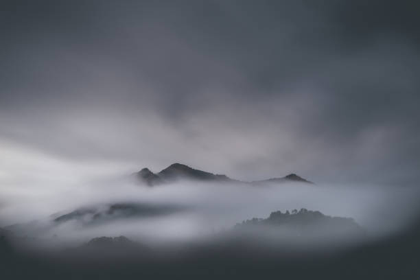 istock low clouds in mountain landscape - winter mood 956070276