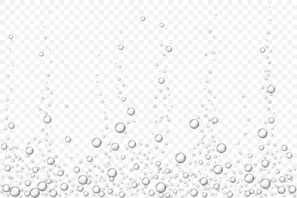 illustrazioni stock, clip art, cartoni animati e icone di tendenza di nero sott'acqua bolle d'aria trama isolata - black drop water waterdrop