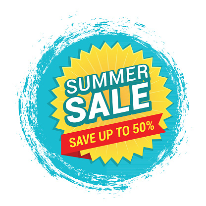 Vector illustration of the summer sale tag