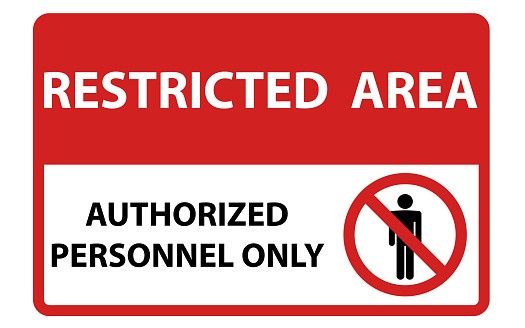 Authorized personnel only security sign