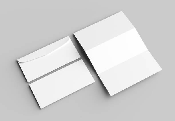 istock Envelope and letter mock up isolated on soft gray background. 3D illustrating. 956082148