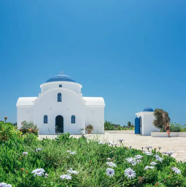 Agios Nicolas in city of Protaras, South Cyprus in summer