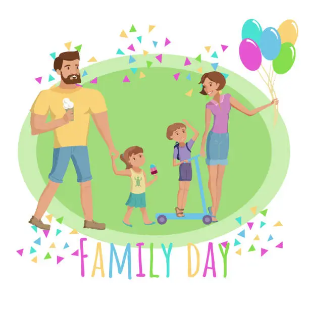 Vector illustration of National day of families vector illustration