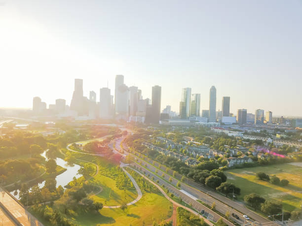 istock Aerial view Houston downtown and Fourth Ward district 956099092
