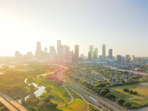 istock Aerial view Houston downtown and Fourth Ward district 956099174
