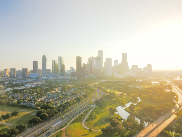 istock Aerial view Houston downtown and Fourth Ward district 956099228