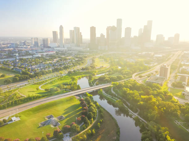 istock Aerial view Houston downtown and Fourth Ward district 956100226