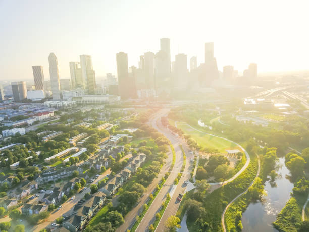 istock Aerial view Houston downtown and Fourth Ward district 956100422