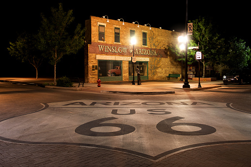 July 5 2015 Winslow Arizona, USA: Famous place named 