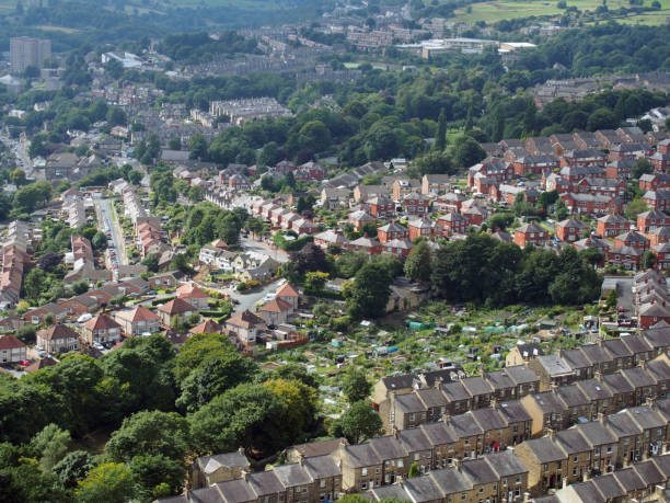 istock panoramic view of halifx in west yorkshire with terraced streets 956113636