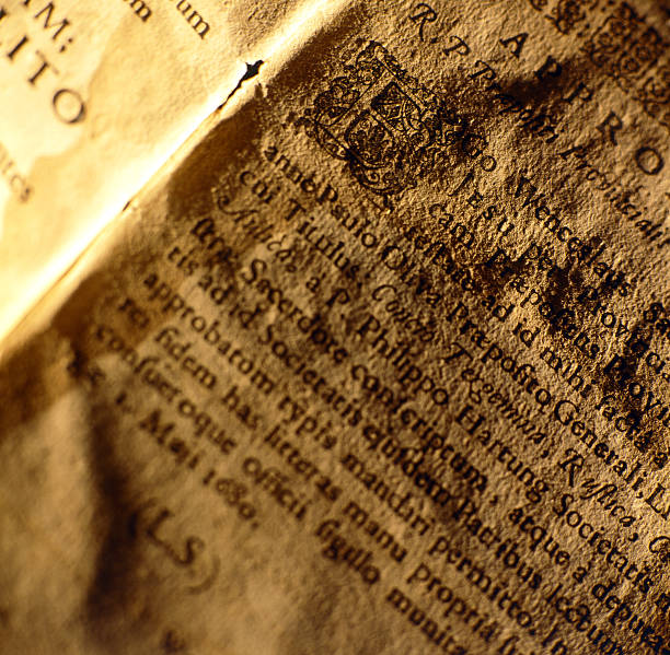 istock Closeup of an ancient manuscript 95611467
