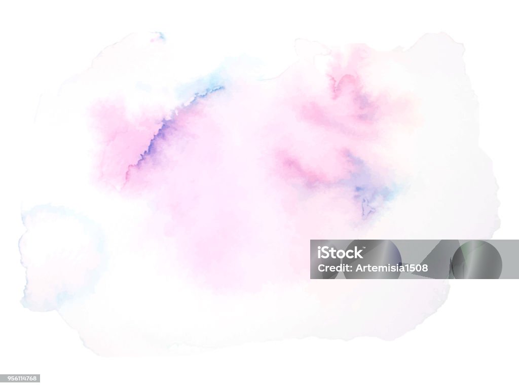 Сolorful abstract vector background. Soft pink watercolor stain. Watercolor painting. Watercolor Painting stock vector