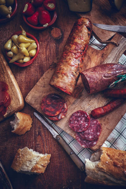 istock Variation of Spanish Salami, Sausage, Ham and Good Quality Cheese 956124792