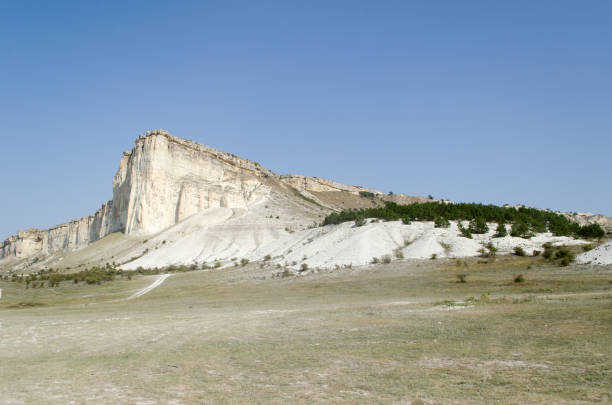 istock Vacation in the summer on the peninsula - white limestone mountains 956125290