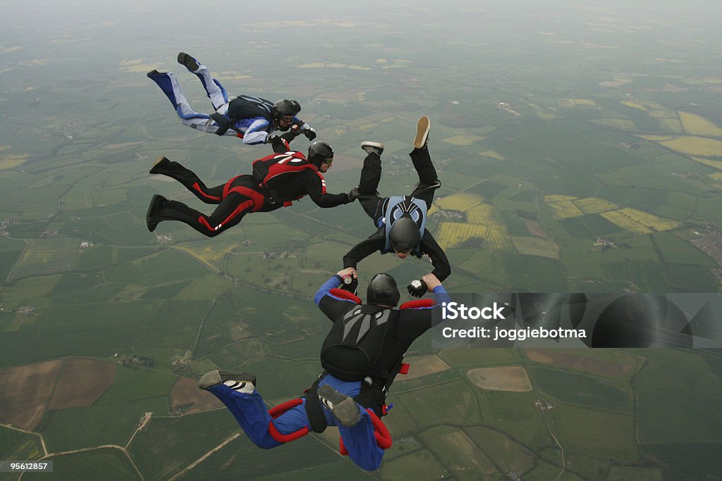 Formação de Skydiving - Foto de stock de Skydive royalty-free