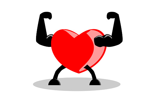 The image can be used as icon, visual content, etc. in exercise make heart stronger concept.
