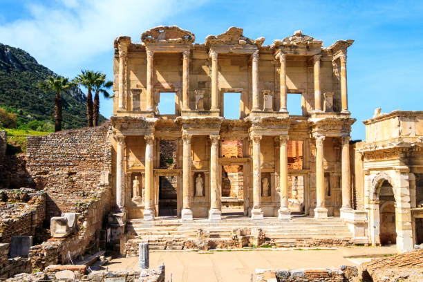 The ancient city of Ephesus in Turkey stock photo