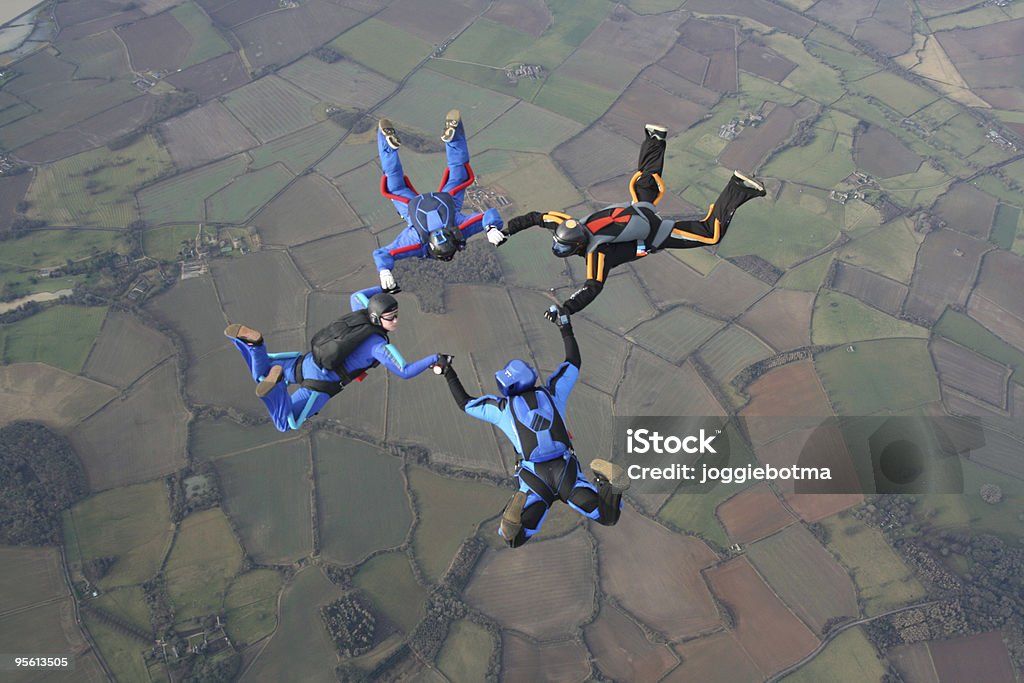 Four Skydivers に星型 - スカイダイビングのロイヤリティフリーストックフォト