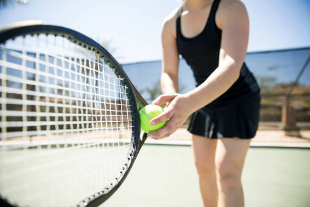 istock Tennis player serving ball 956139920
