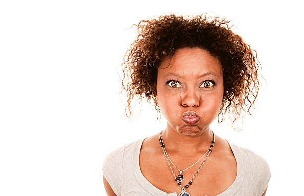 istock Pretty African American Woman Making Silly Face 95614223