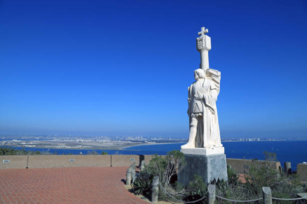 San Diego, California from the Cabrillo National Monument stock photo