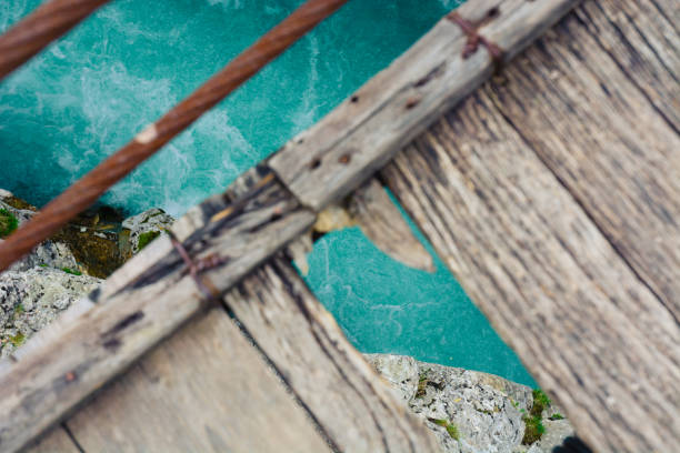 A hole in a bridge stock photo