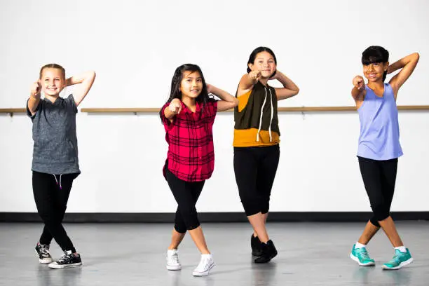 Photo of Hip-Hop Dance Group of Young Diverse Girls