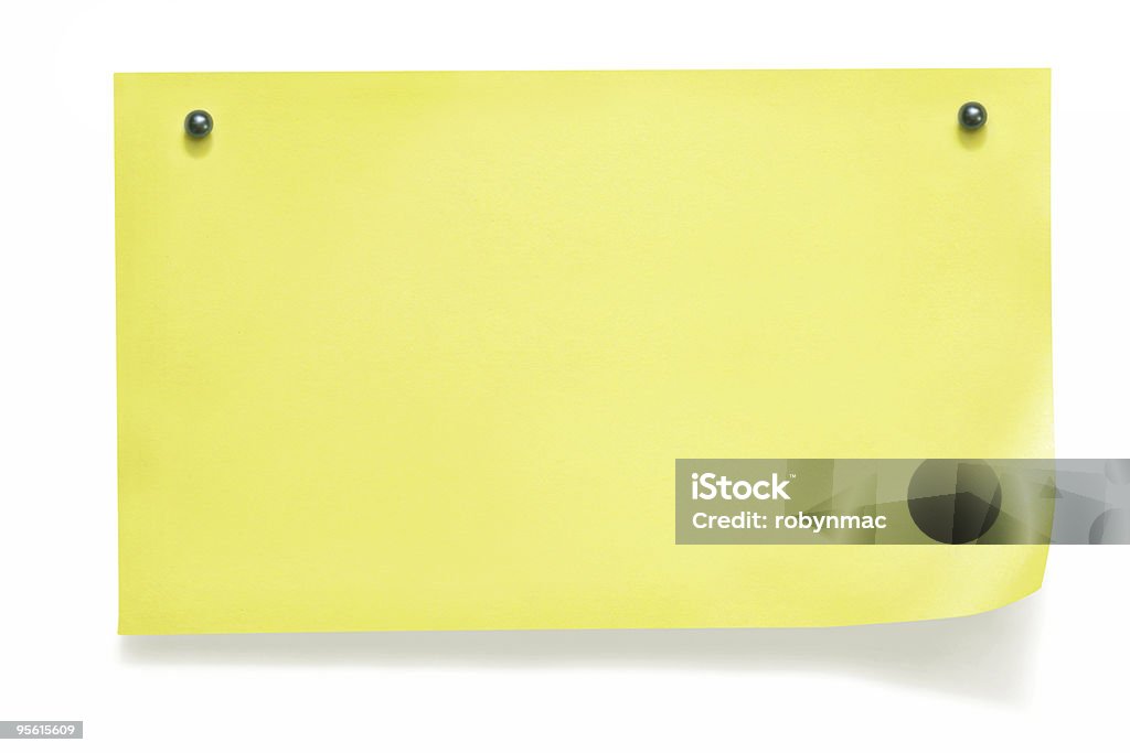 Yellow Note (with Path)  Adhesive Note Stock Photo