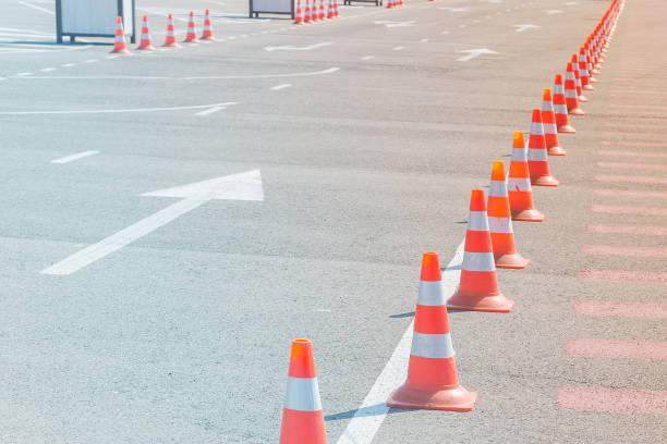 istock Motorway with a strip of markings 956167014