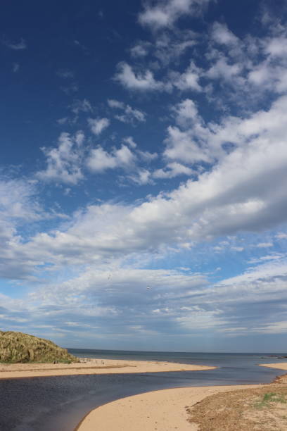 istock Clouds over sand, sea and dunes by the coast 956167732