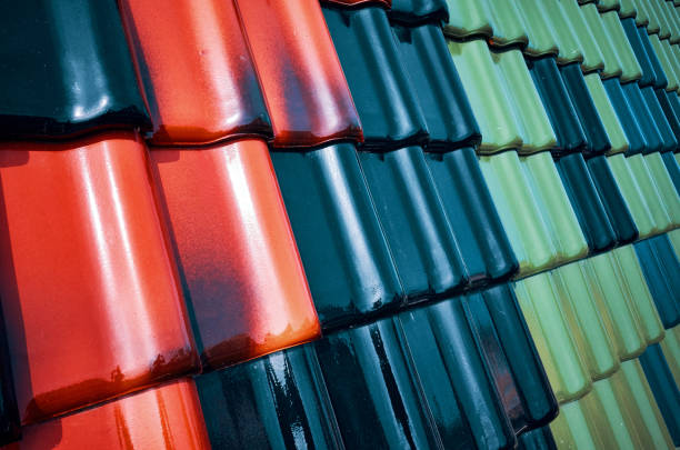 istock Colorful ceramic roof tiles. 956172690