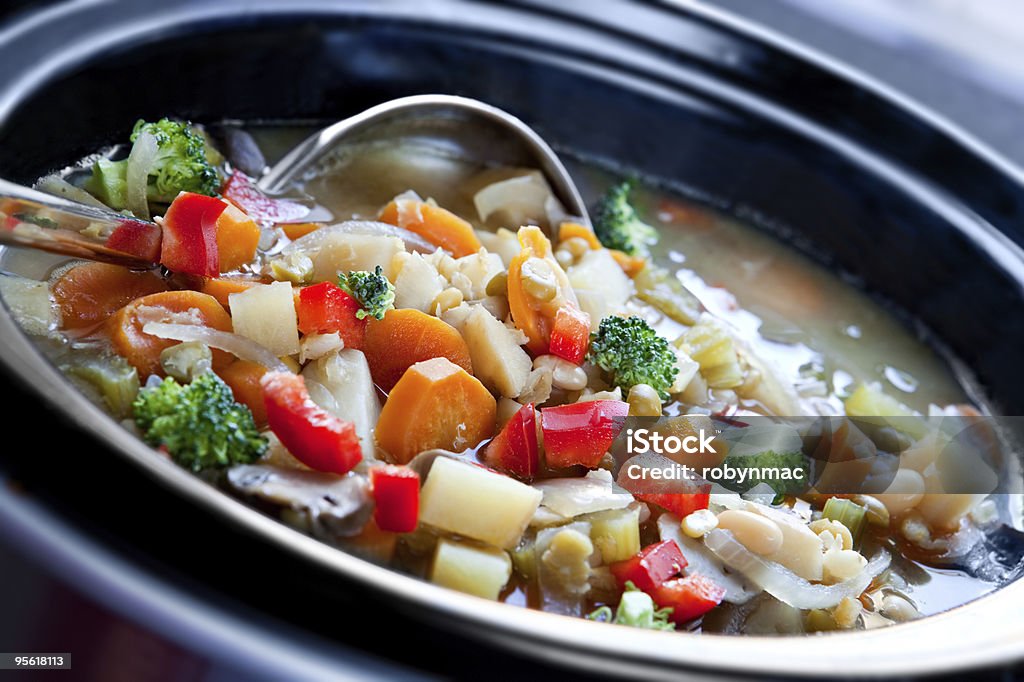Vegetable Soup  Crock Pot Stock Photo