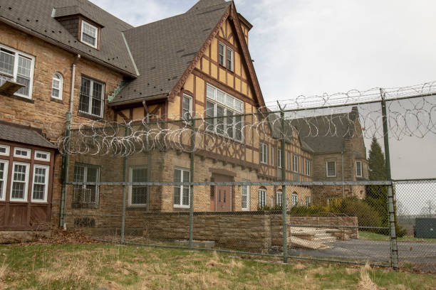 istock Historic building on ground of abandoned prison 956184396