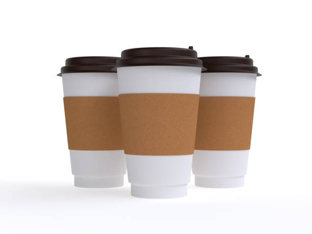 istock coffee takeaway in a paper glass on a white background - 3d illustration rendering 956188378