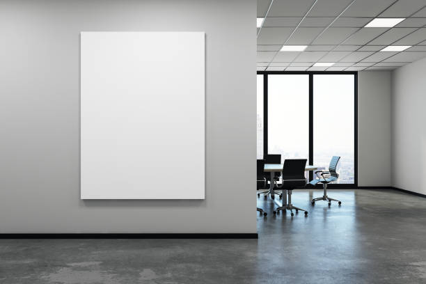 istock Contemporary meeting room with empty banner 956188744