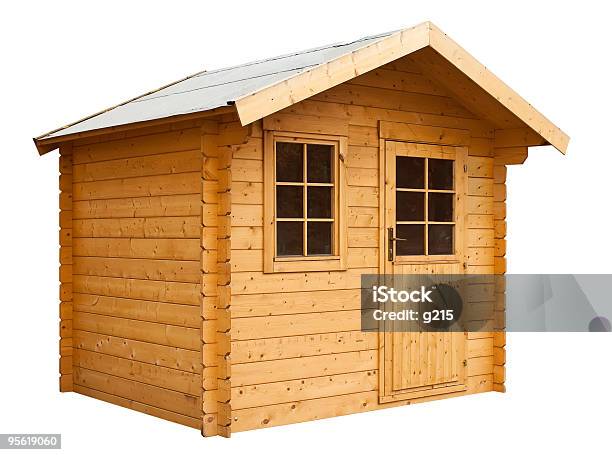 Garden House Stock Photo - Download Image Now - Cut Out, Log Cabin, Block Shape