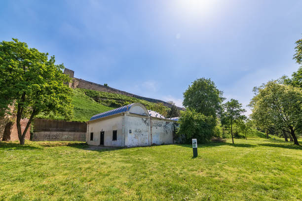 Belgrade, Serbia April 24, 2018: Belgrade planetarium on Kalemegdan fortress.